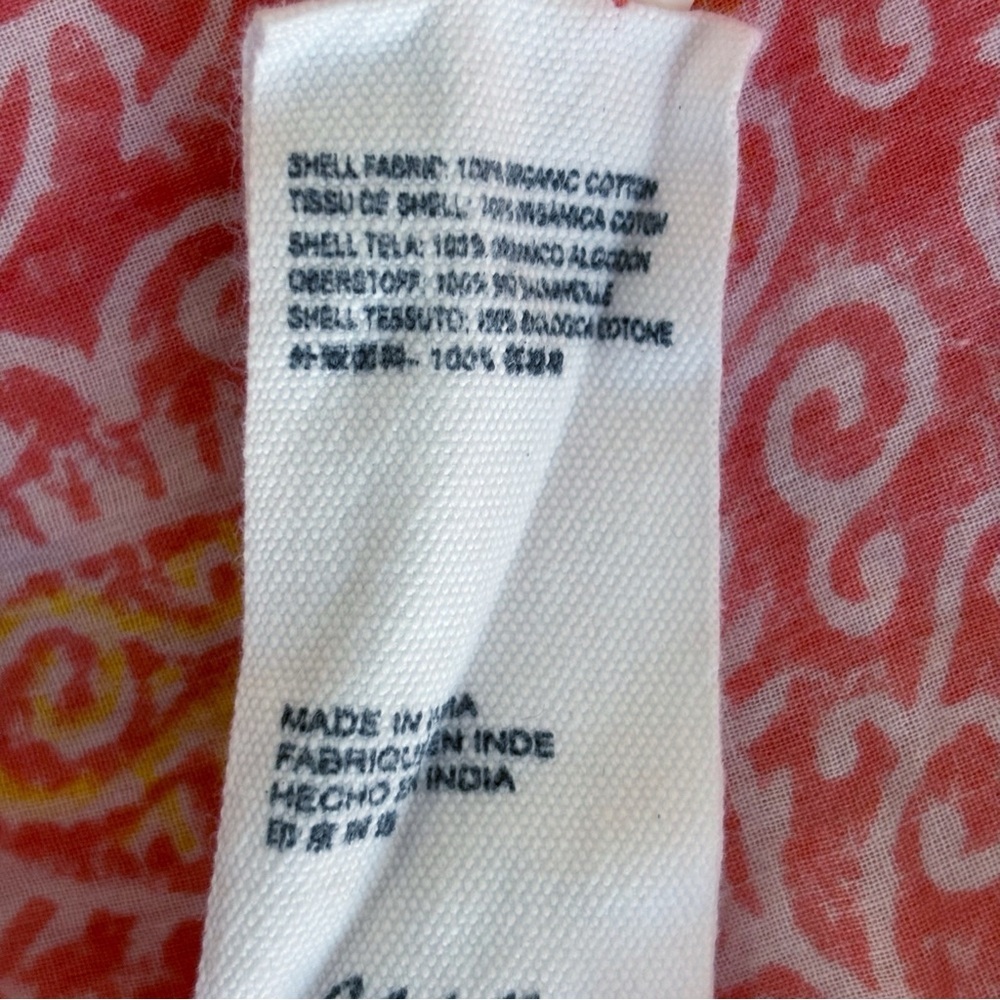 Cleobella Coral Blossom Block Print Blouse Medium Summer Boho - Picture 9 of 9